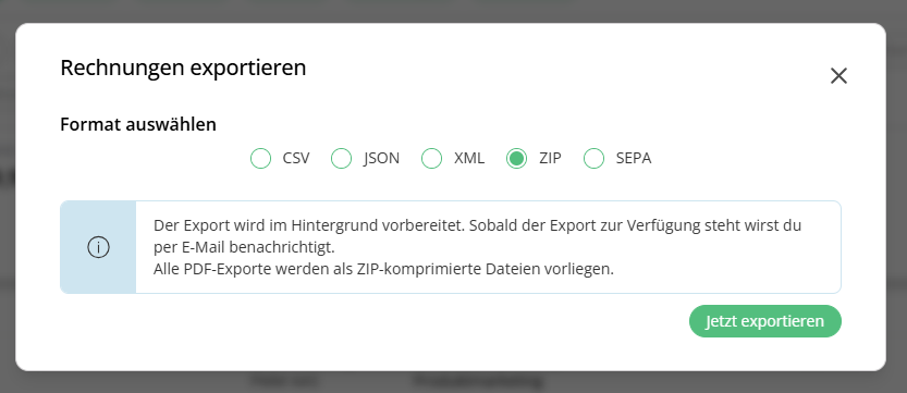 XRechnung Bestellreferenz im Rechnungsformular in Billomat 